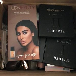 Box of makeup samples